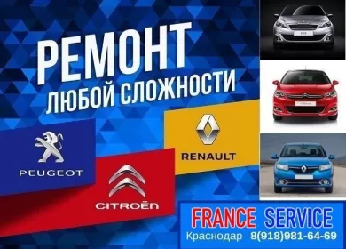 Ремонт французских авто FRANCE SERVICE Краснодар